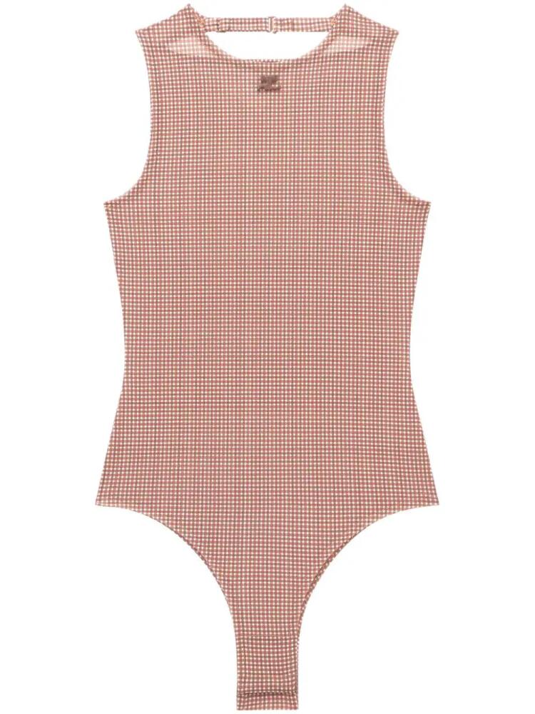 Courrèges Buckle checked body - Brown Cover