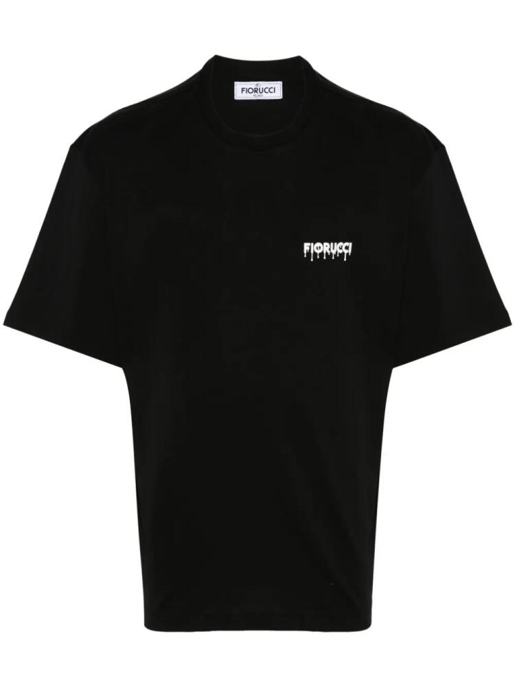 Fiorucci raised-logo cotton T-shirt - Black Cover