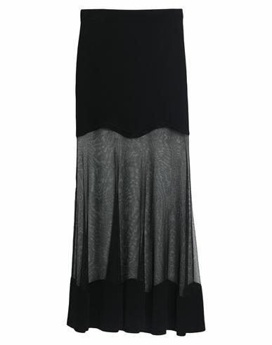 Alexander Mcqueen Woman Maxi skirt Black Viscose, Polyester, Silk Cover