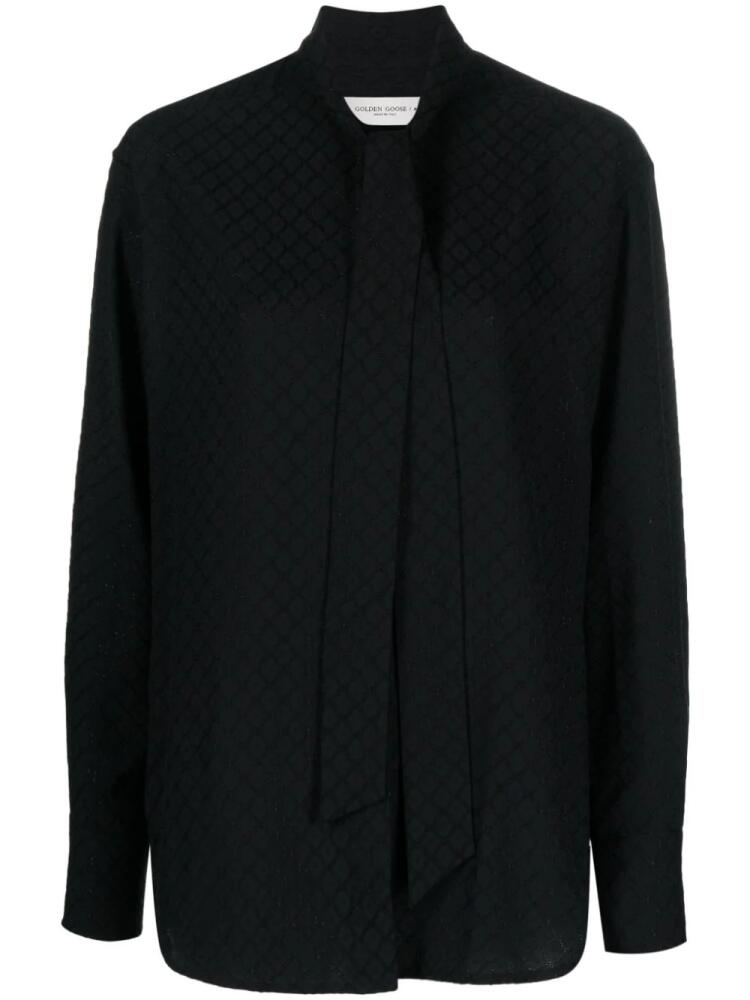 Golden Goose diamond-jacquard blouse - Black Cover