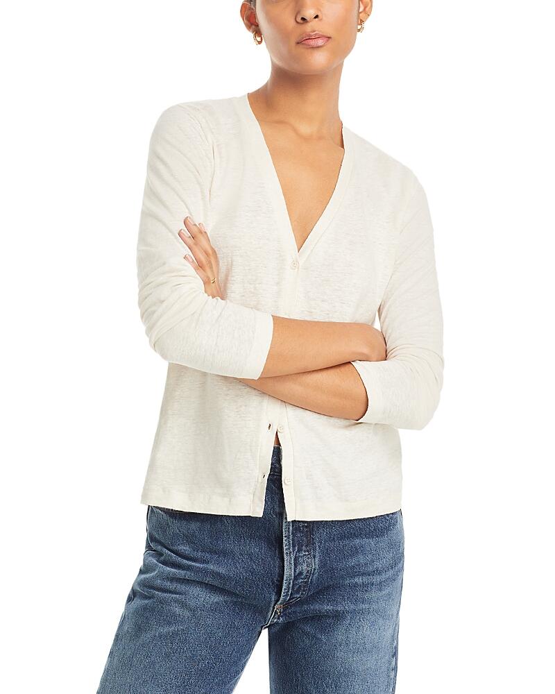 Majestic Filatures Stretch Linen V Neck Cardigan Cover