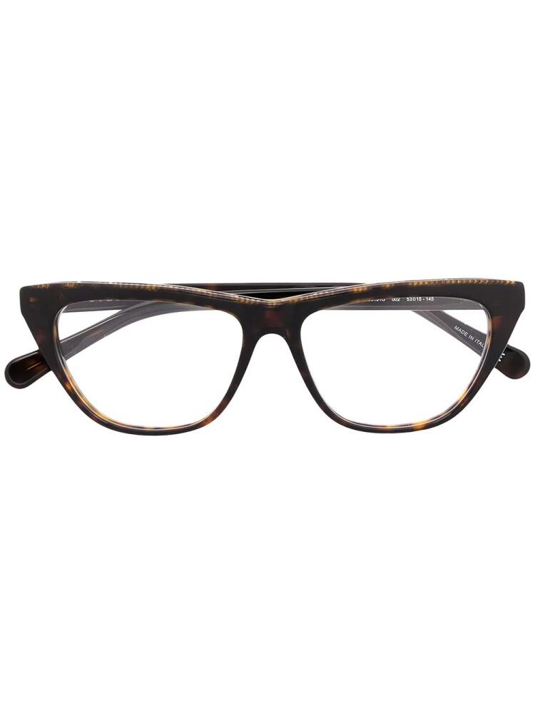 Stella McCartney Eyewear Falabella chain trim glasses - Brown Cover