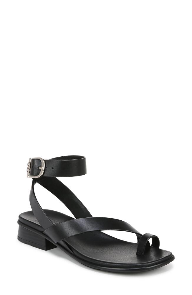 Naturalizer Birch Ankle Strap Sandal in Black Leather Cover