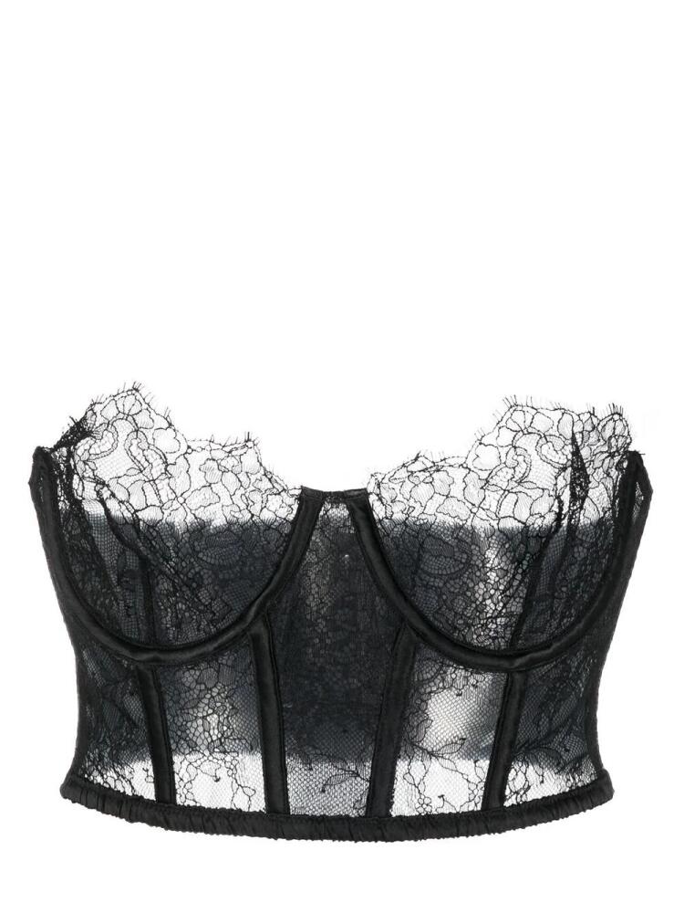 Maison Close lace-detail bustier bra - Black Cover