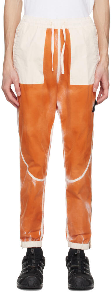 Stone Island Orange Airbrushed Sweatpants Cover