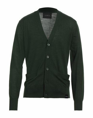 John Richmond Man Cardigan Dark green Merino Wool, Acrylic Cover