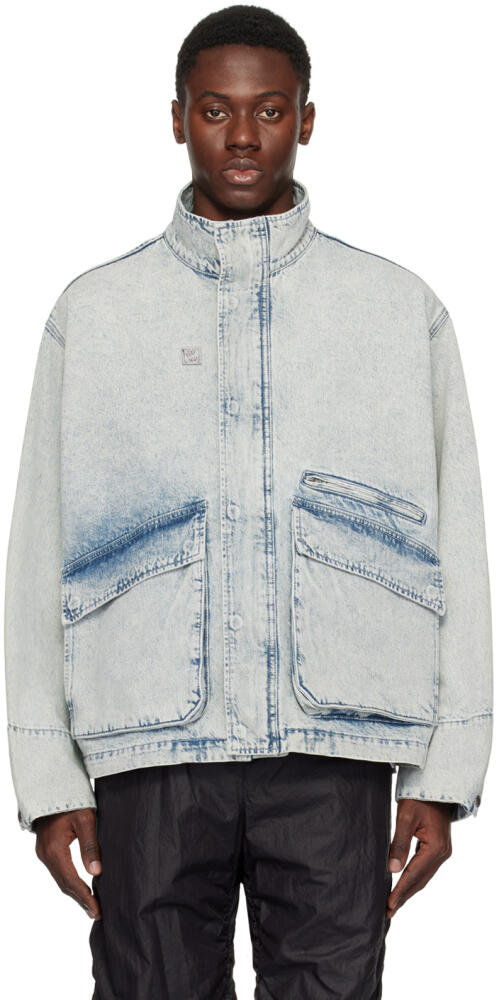 WOOYOUNGMI Blue Plaque Denim Jacket Cover