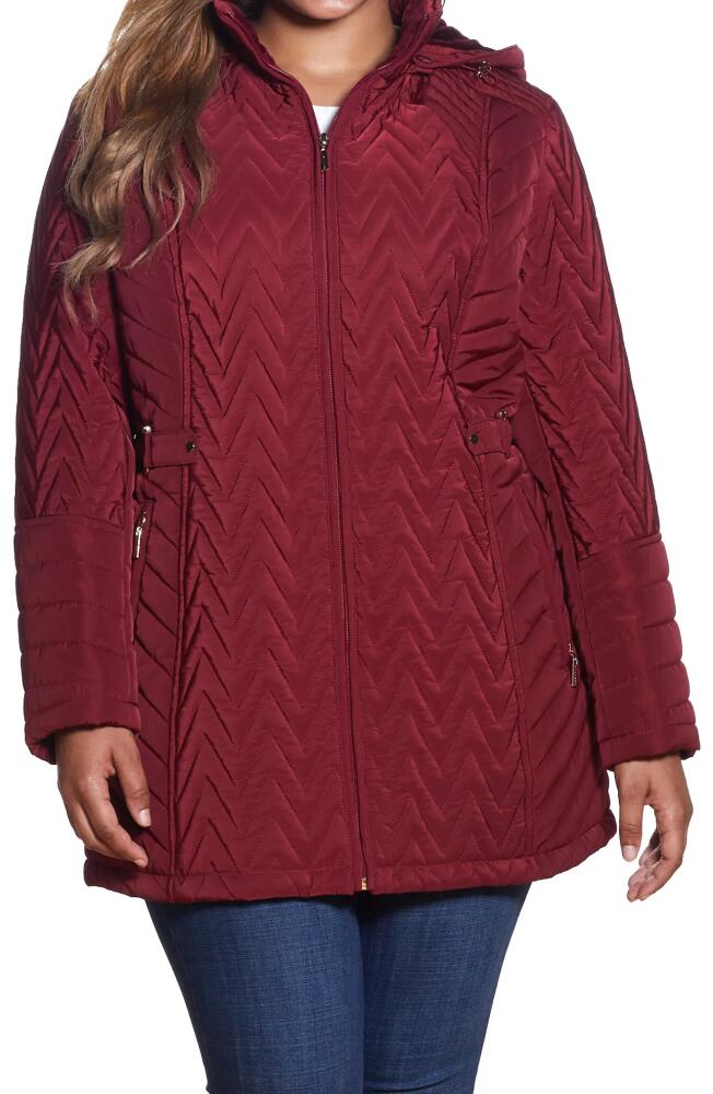 Gallery Chevron Quilt Jacket in Merlot Cover