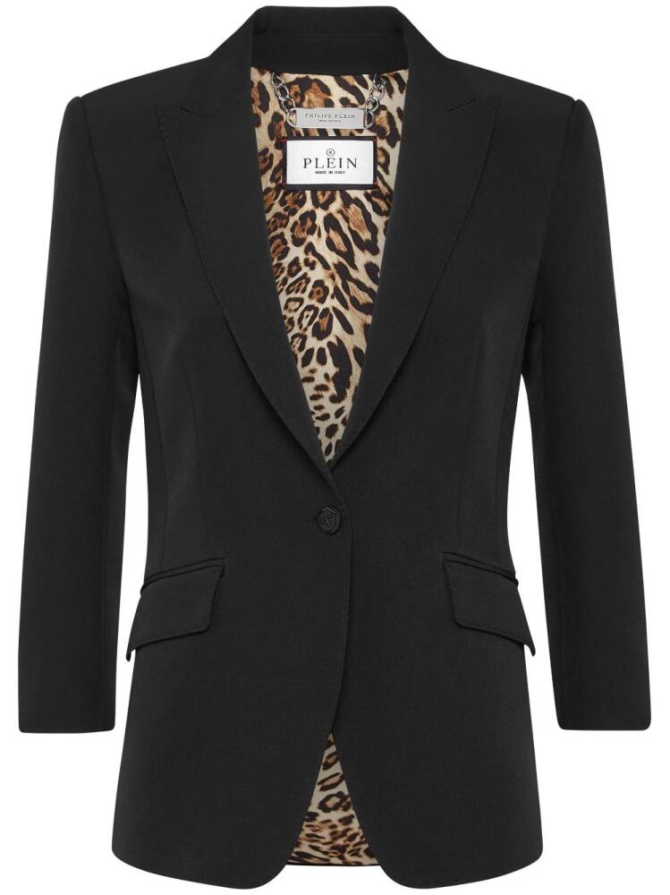 Philipp Plein Cady 3/4 single-breasted blazer - Black Cover