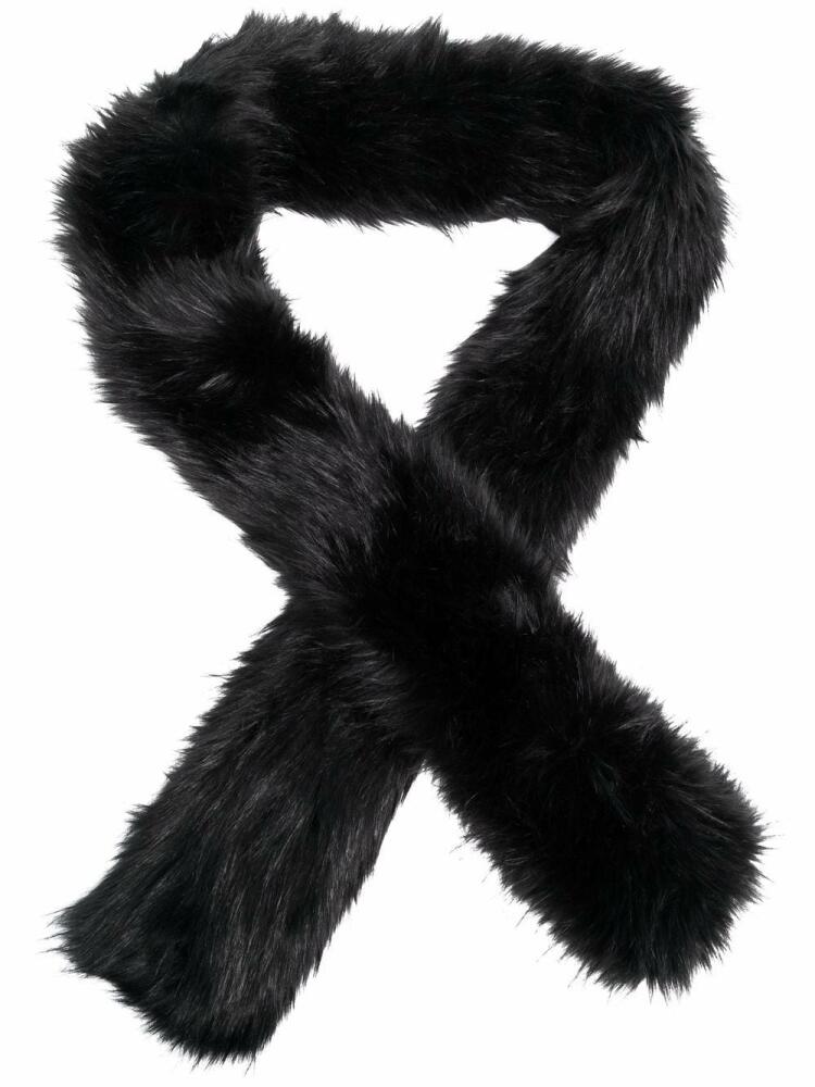 AMI Paris long faux-fur scarf - Black Cover