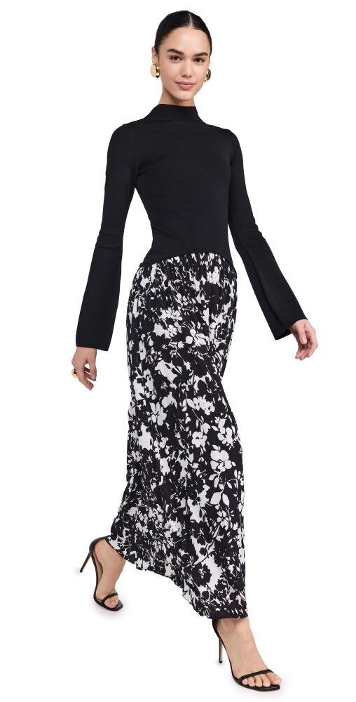 Solid & Striped The Soglio Dress Black & White Floral Cover