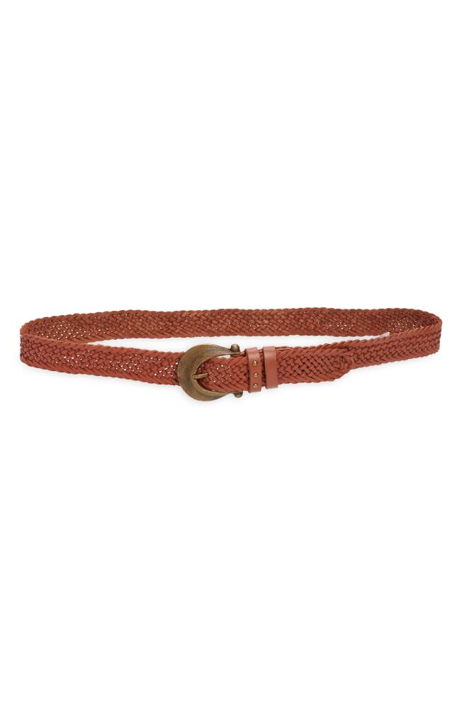 Free People Brix Woven Leather Belt in Sedona Cover