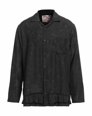 By Walid Man Shirt Black Silk Cover