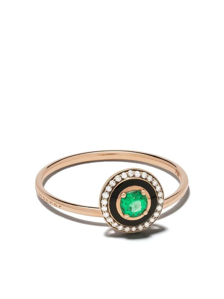 Selim Mouzannar 18kt rose gold diamond emerald Mina ring - Pink Cover