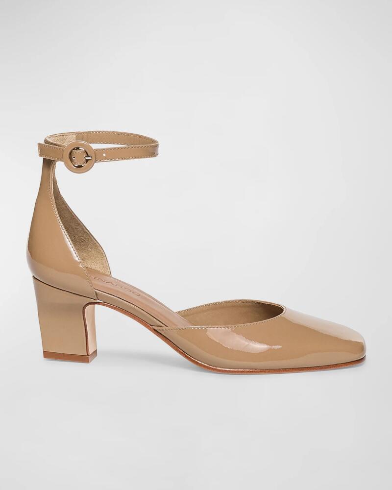 Bernardo Remy Patent Ankle-Strap Pumps Cover