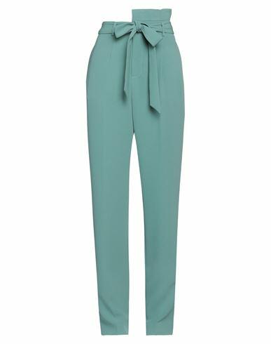 Isabelle Blanche Paris Woman Pants Sage green Polyester, Viscose, Elastane Cover