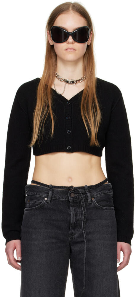 Acne Studios Black Cropped Cardigan Cover