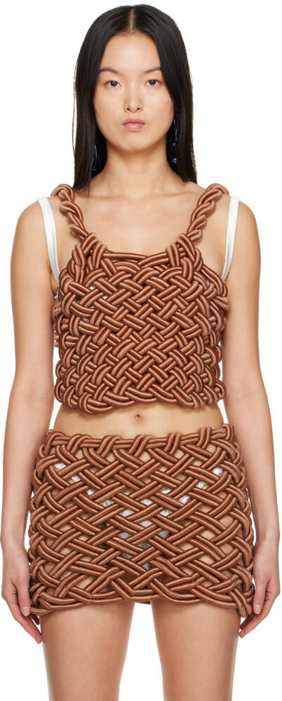 Isa Boulder SSENSE Exclusive Brown Bouncy Tank Top Cover