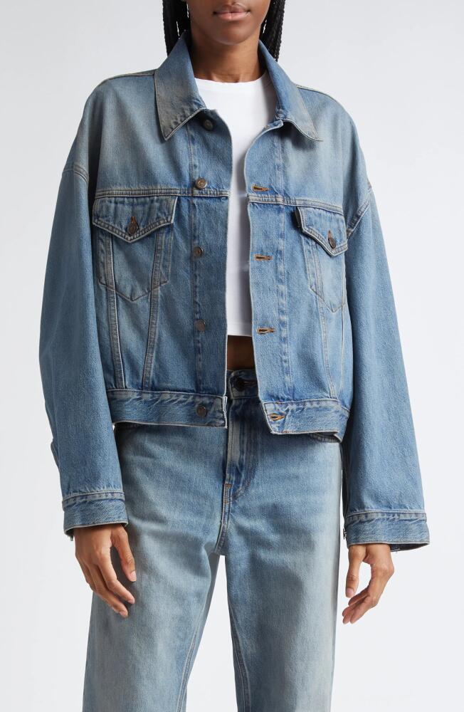 Haikure Spencer Crop Denim Jacket in Oil Blue Cover