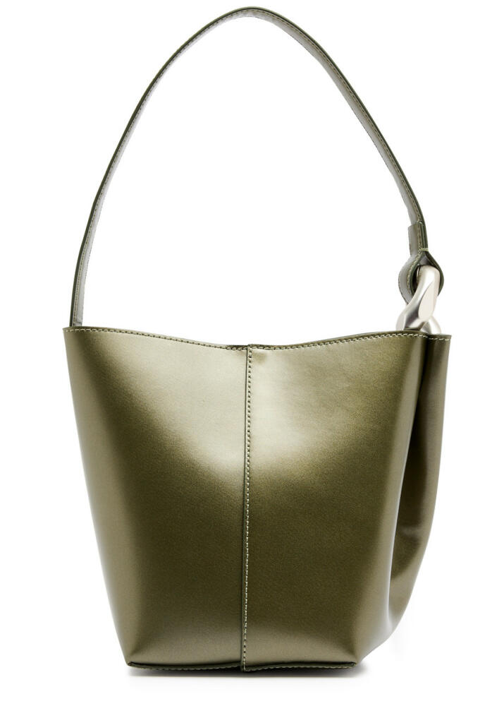 JW Anderson Corner Bucket Small Leather top Handle bag - Khaki Cover