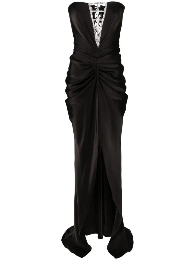 Ana Radu rhinestone-embellished strapless gown - Black Cover