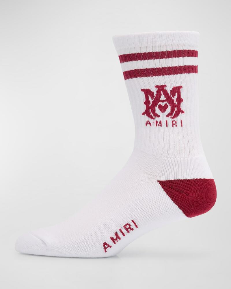 Amiri Men's MA Stripe Crew Socks Cover