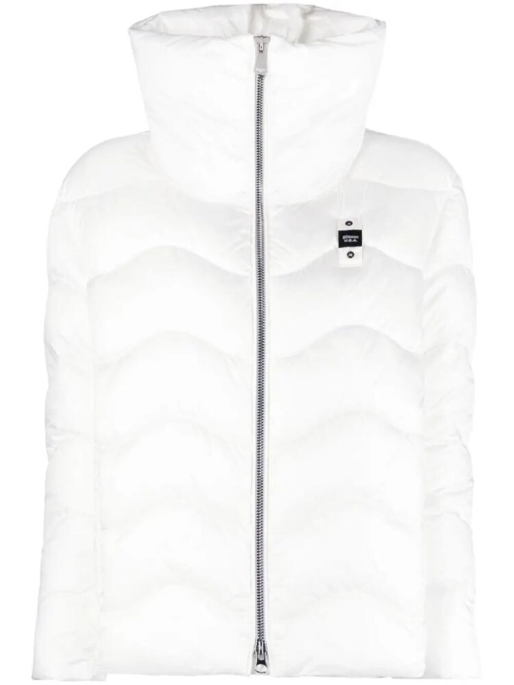 Blauer high-neck zip-up puffer jacket - White Cover