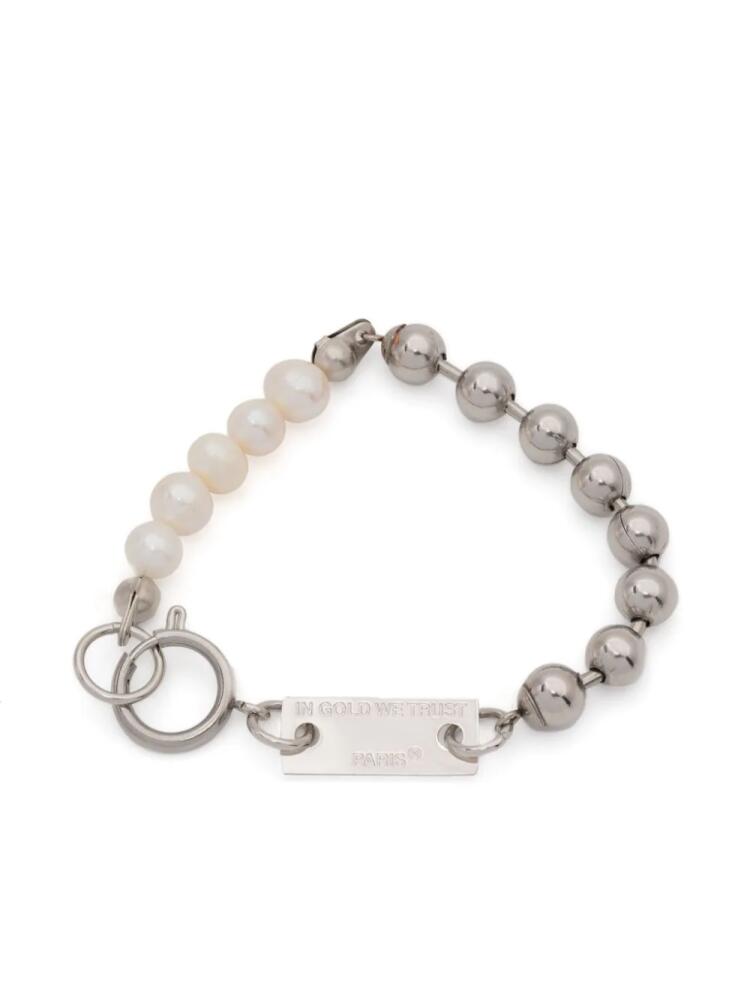 IN GOLD WE TRUST PARIS ball chain bracelet - Silver Cover