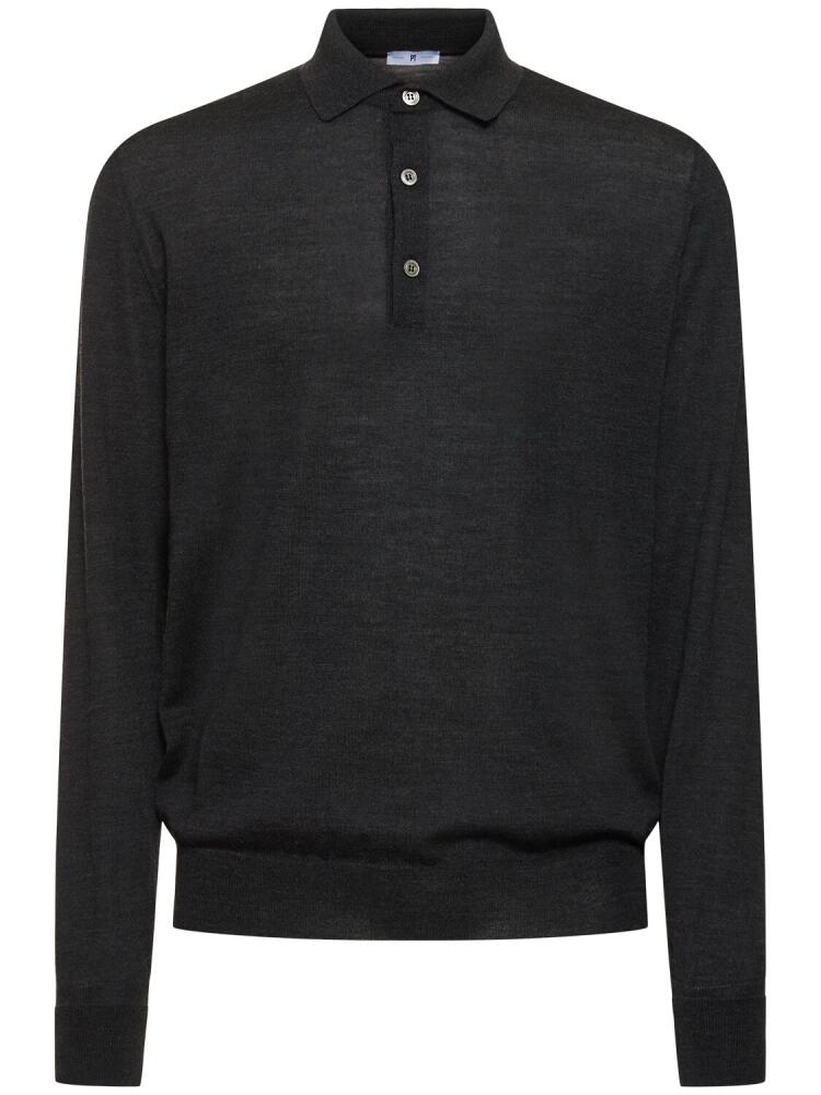 PT TORINO Long Sleeve Wool Polo Sweater Cover