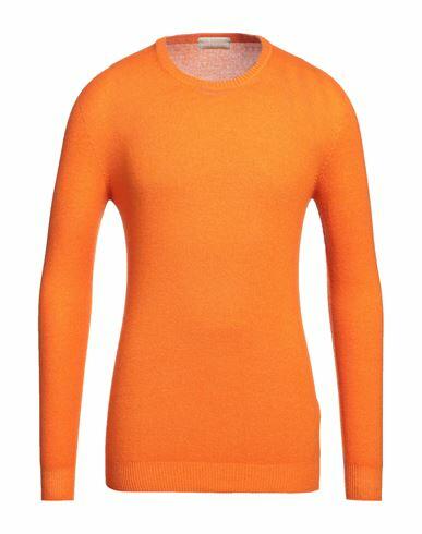 120% Lino Man Sweater Orange Cashmere, Virgin Wool Cover