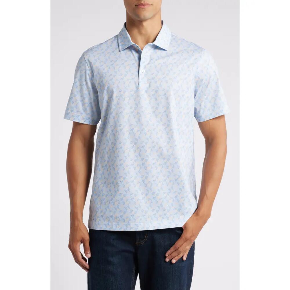 Bugatchi Victor OoohCotton® Performance Polo in Air Blue Cover