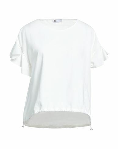 Diana Gallesi Woman T-shirt Off white Cotton, Polyamide, Elastane Cover