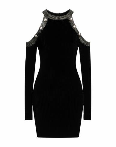 Eleonora Gottardi Woman Mini dress Black Viscose, Polyamide, Elastane Cover