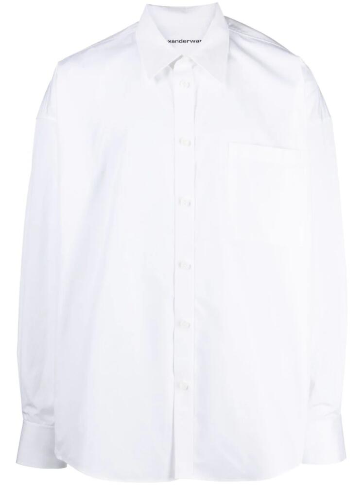 Alexander Wang long-sleeve poplin cotton shirt - White Cover