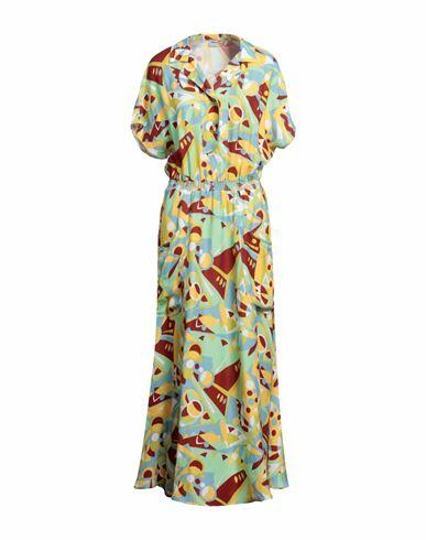 Fedeli Woman Maxi dress Yellow Viscose, Linen Cover