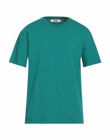 Grifoni Man T-shirt Deep jade Cotton Cover