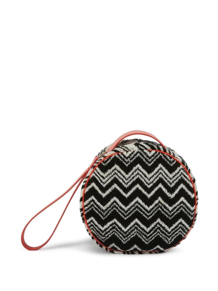 Missoni Home Keith chevron-knit beauty case - Black Cover