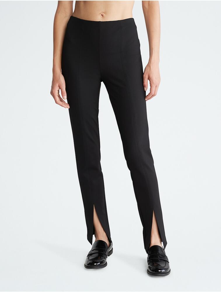 Calvin Klein Women's Open Slit Ponte Skinny Pants - Black Cover