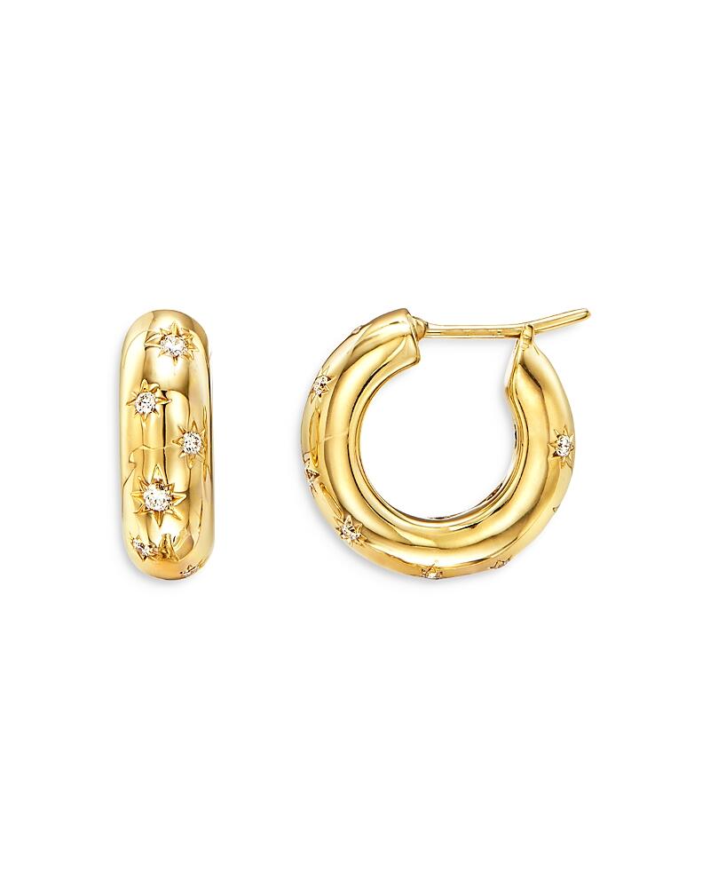 Temple St. Clair 18K Yellow Gold Cosmos Diamond Hoop Earrings Cover