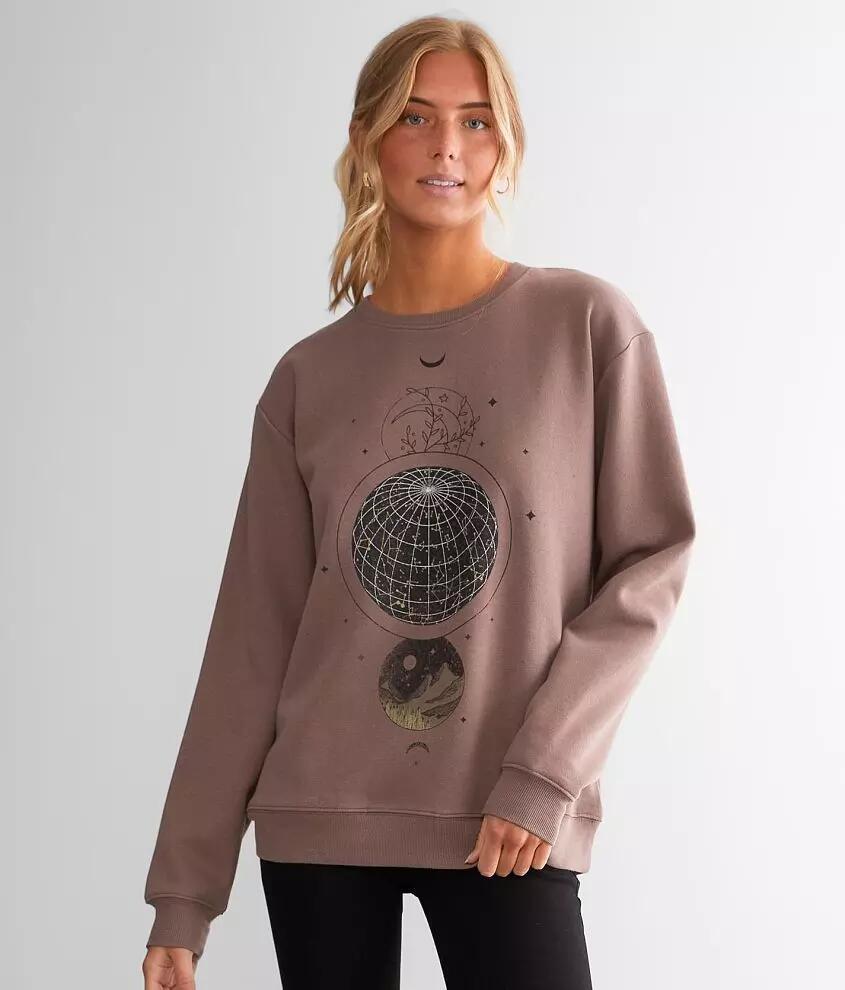 Modish Rebel Celestial Map Oversized Sweatshirt Cover