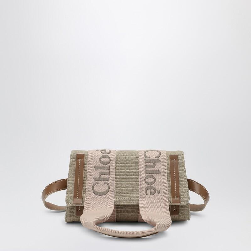 Chloé Woody beige/pink canvas waist bag Cover