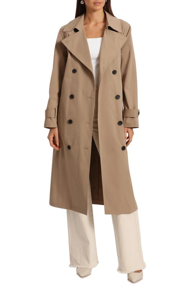 Avec Les Filles Oversize Lightweight Trench Coat in Tan Cover