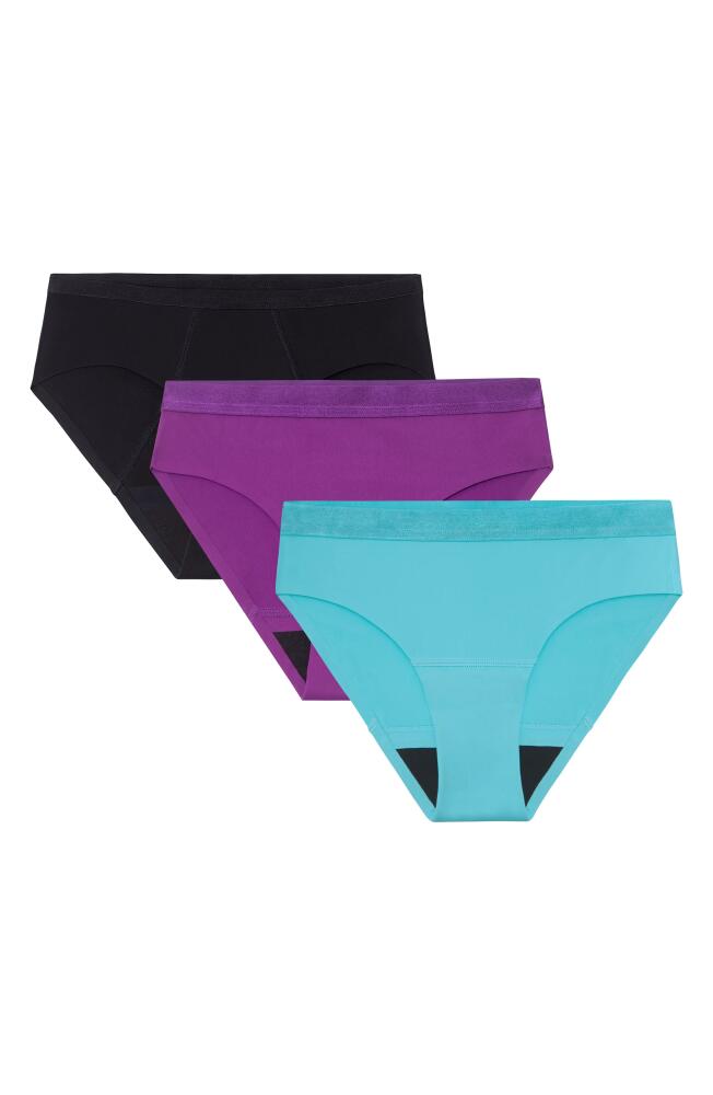 Proof® Assorted 3-Pack Teen Period & Leak Proof Underwear in Aqua/Purple/Black Cover