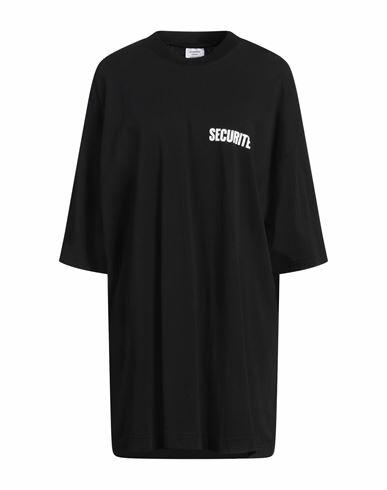 Vetements Woman Mini dress Black Cotton Cover