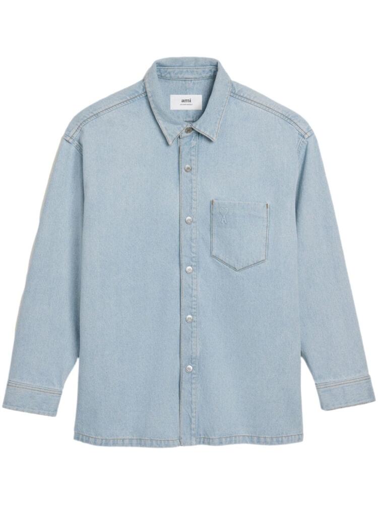 AMI Paris Ami De Coeur denim jacket - Blue Cover