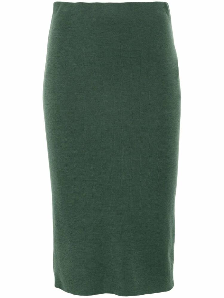 Semicouture virgin wool midi skirt - Green Cover