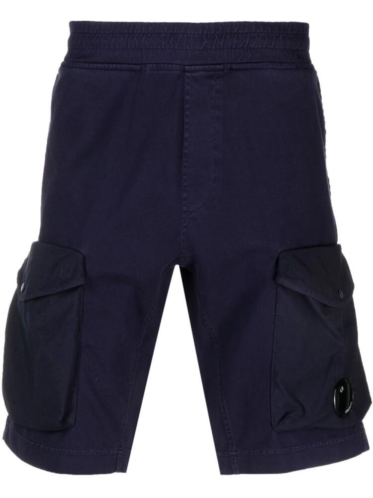 C.P. Company Lens-detail cotton cargo shorts - Blue Cover