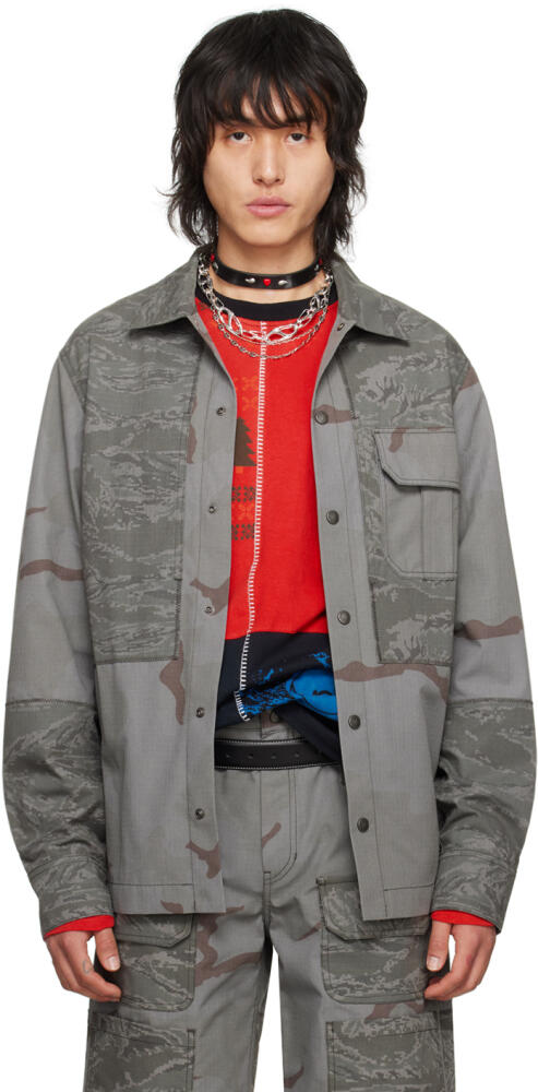 Marine Serre Gray Regenerated Jacket Cover