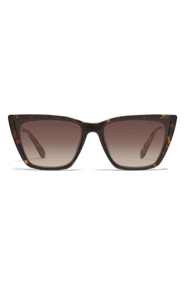 QUAY Call the Shots Remixed 43mm Gradient Cat Eye Sunglasses in Neutral Tortoise /Brown Cover