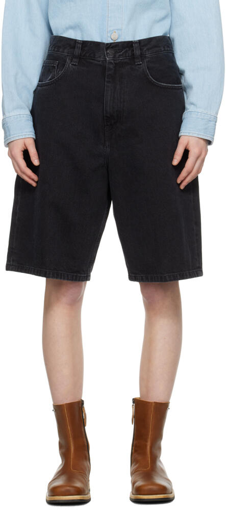 Carhartt Work In Progress Black Brandon Denim Shorts Cover